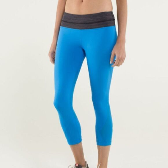 LULULEMON Run Inspire Crop Blue Size 4 Estimated - Picture 1 of 9